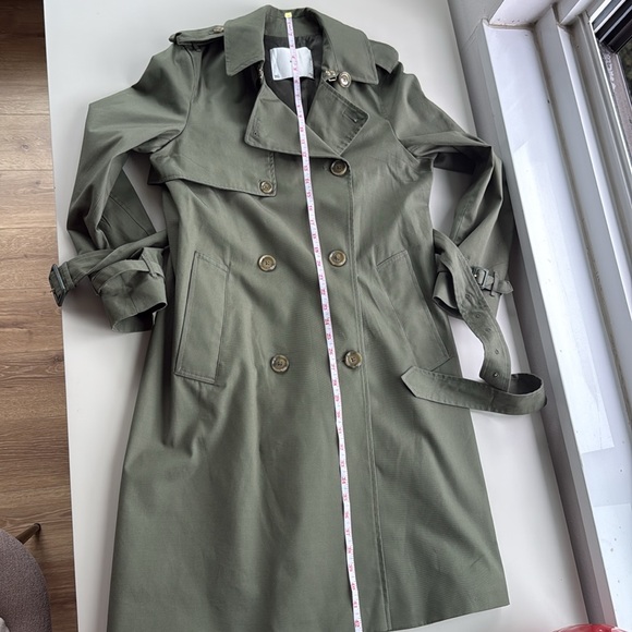 Olive Green Trench Coat Mango - Picture 11 of 12